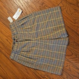 Vintage Wool Blend Pleated Shorts